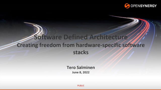 SDA and the connected car – creating freedom from hardware-specific software stacks