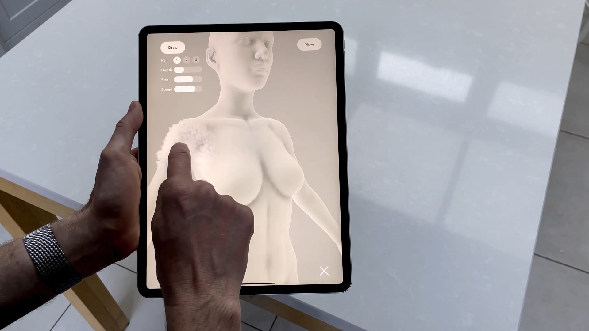 How might patients visualise their pain accurately?