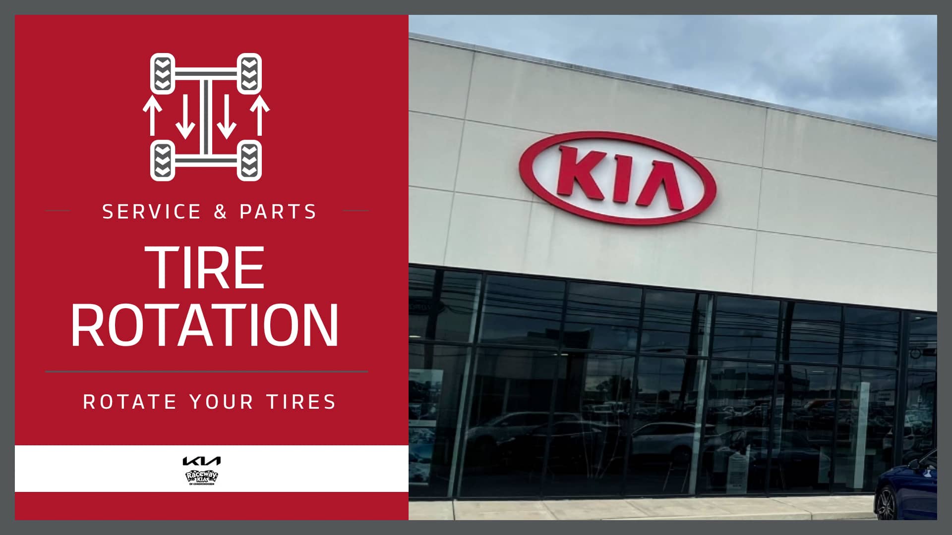 Kia Tire Rotation Conshohocken, PA // Raceway Kia of Conshohocken Service on Vimeo