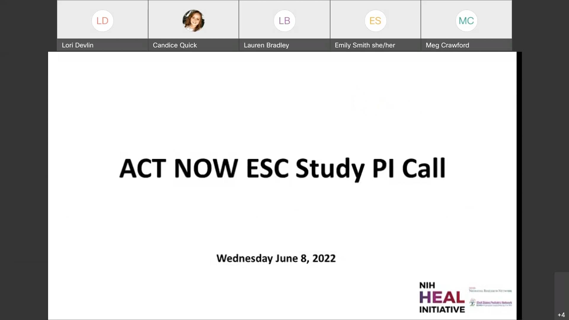ACT NOW ESC PI Meeting June 8, 2022 on Vimeo