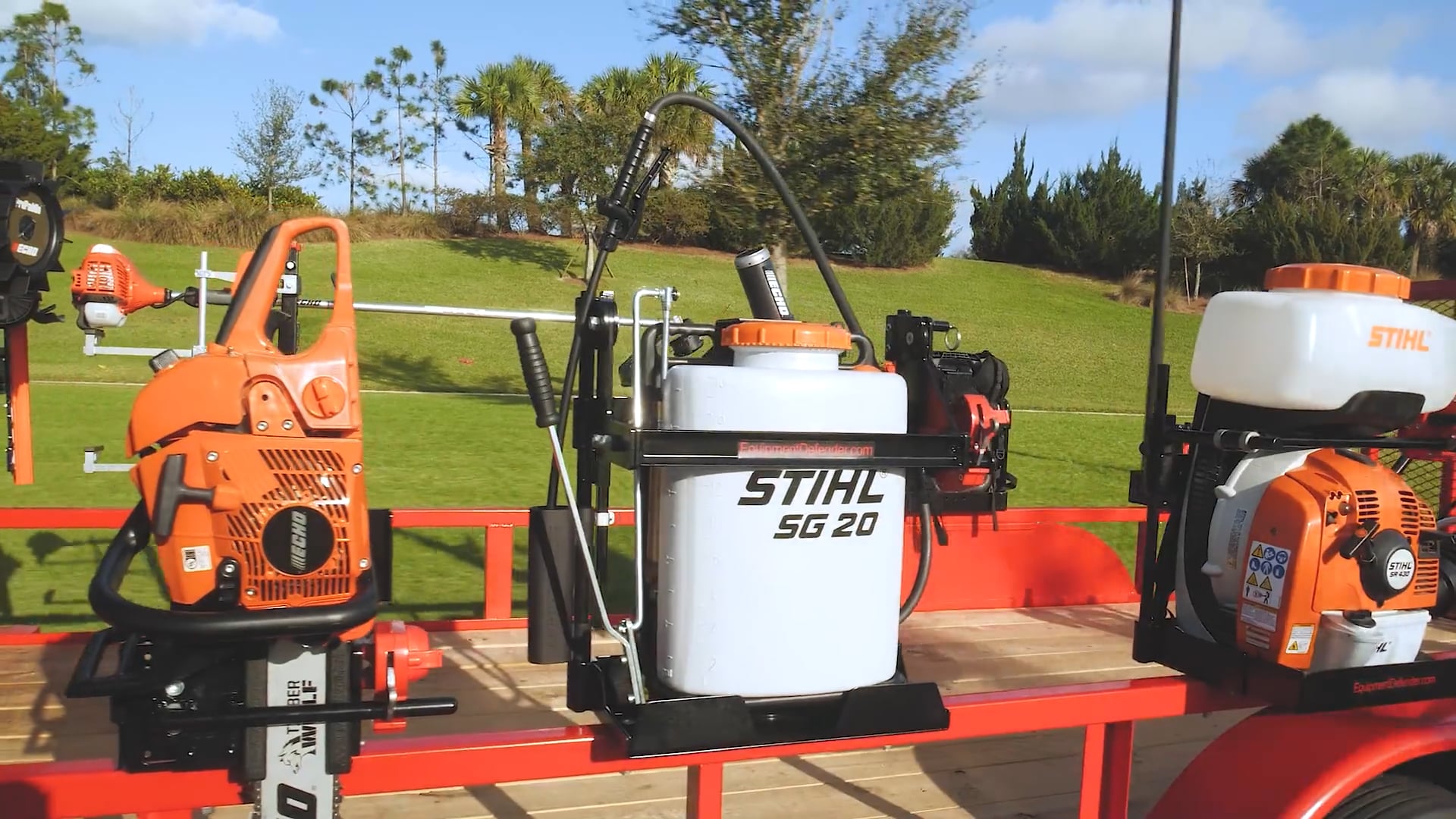 Equipment Defender Backpack Sprayer Rack