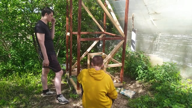 Men building