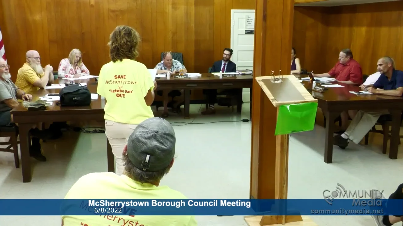 McSherrystown Borough Council Meeting 6/8/2022 on Vimeo