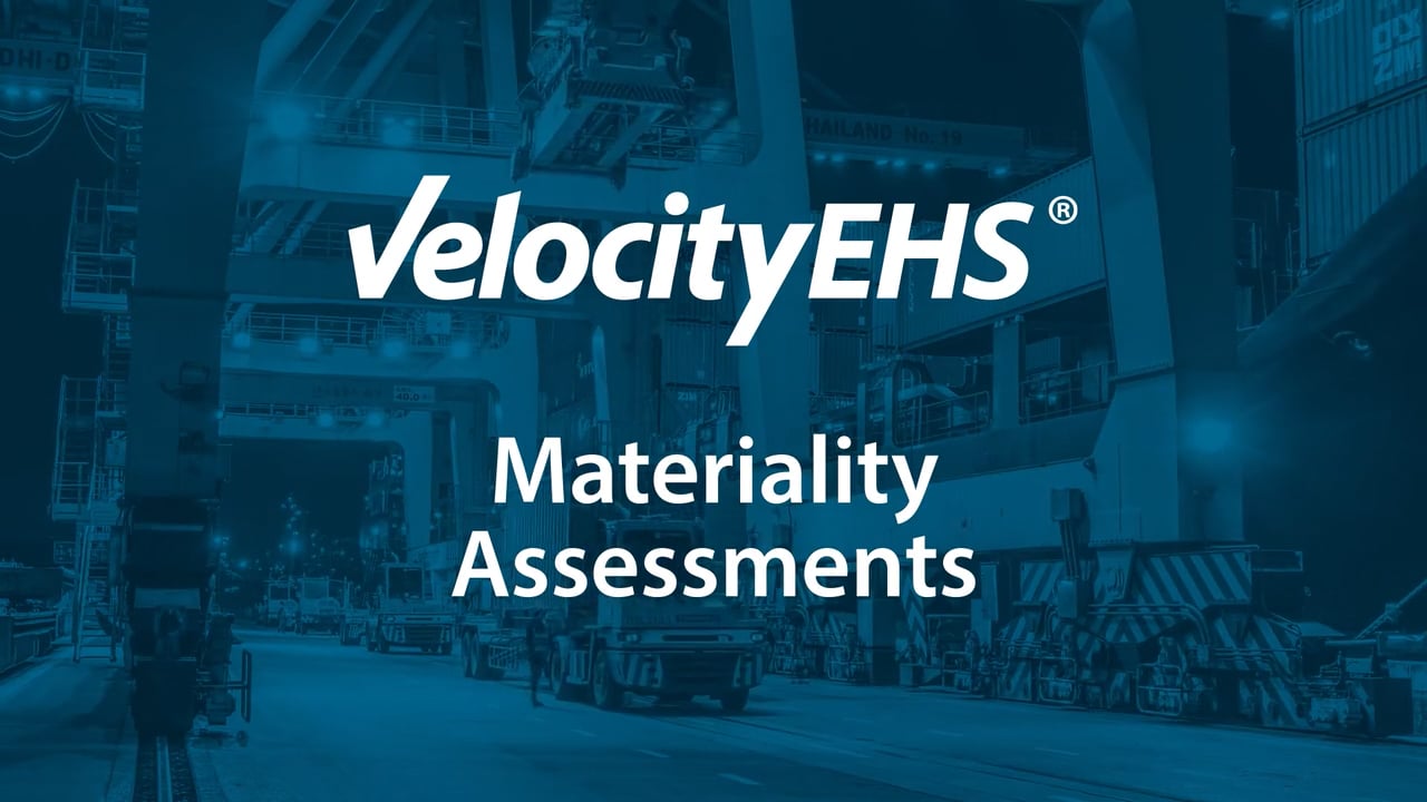 VelocityEHS Materiality Assessments On Vimeo