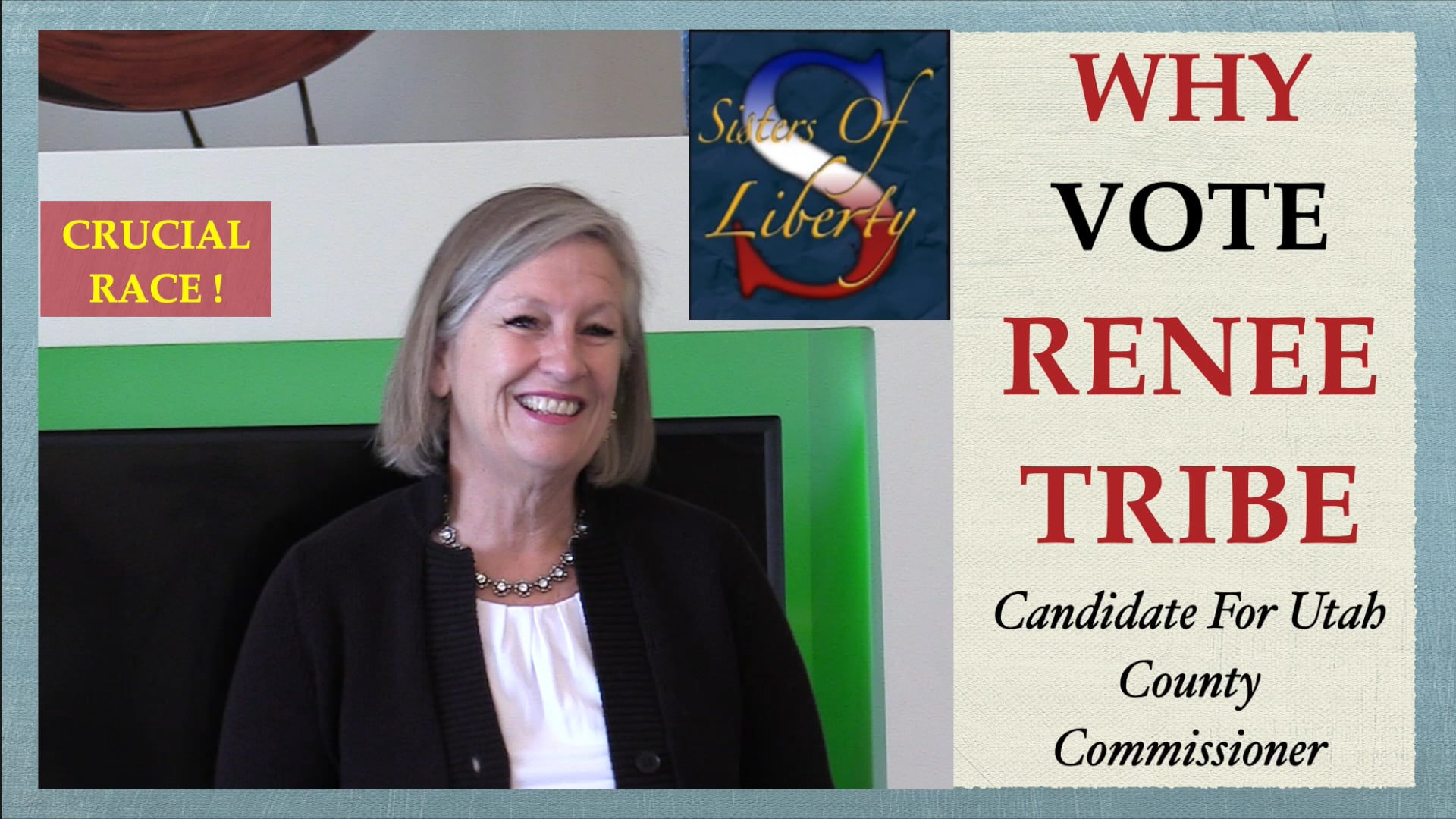 VOTE for Renee Tribe - Utah County Commissioner - Sisters of Liberty