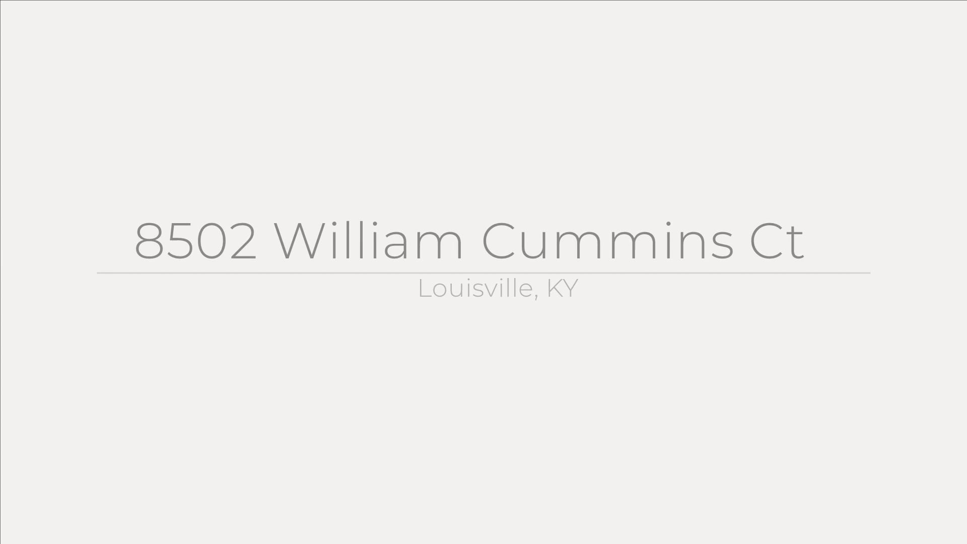 8502 William Cummins Ct, Louisville, KY on Vimeo