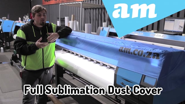 Full Coverage Colour Sublimation Printing, Edge-to-Edge Dust Cover Designs, Heat Pressed and Sewed