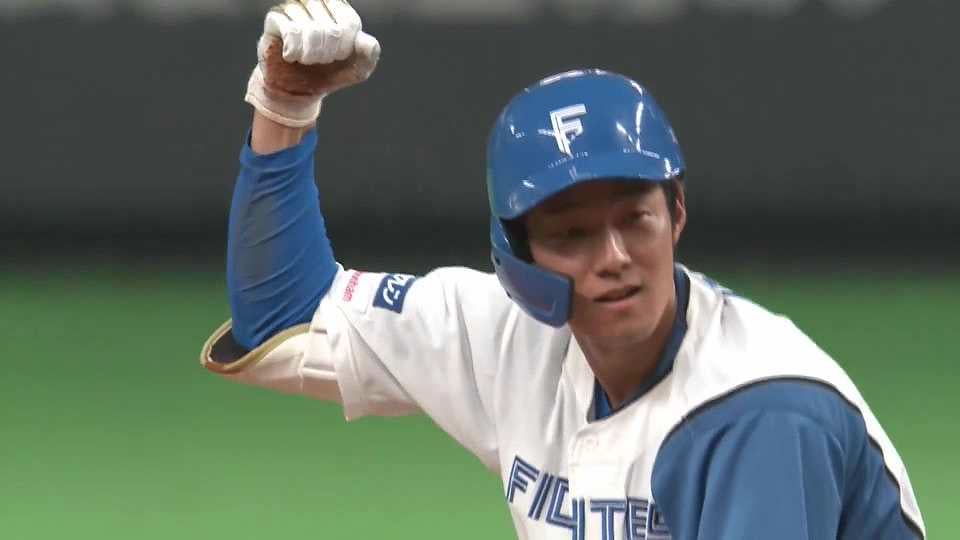 【5回裏】隙を見逃さない!! ファイターズ・石井一成 好走塁で2ベースヒットに!! 2022年6月12日 北海道日本ハムファイターズ 対 中日ドラゴンズ