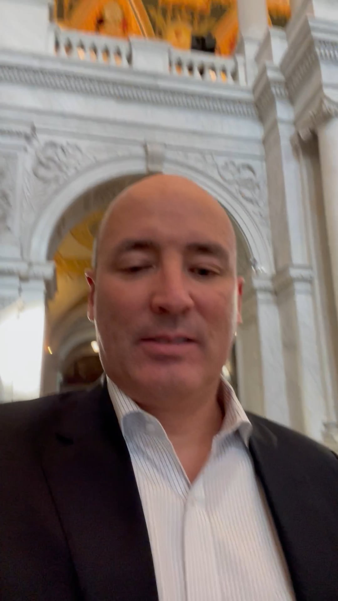Mike Riedmiller CFF walking through The Library of Congress in ...