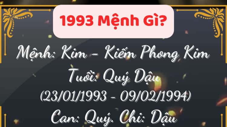 Thông Tin Về Người Sinh Năm 1993