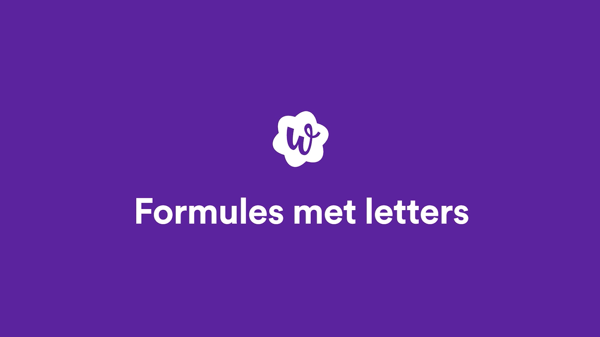 Formules met letters oefenen | StudyGo