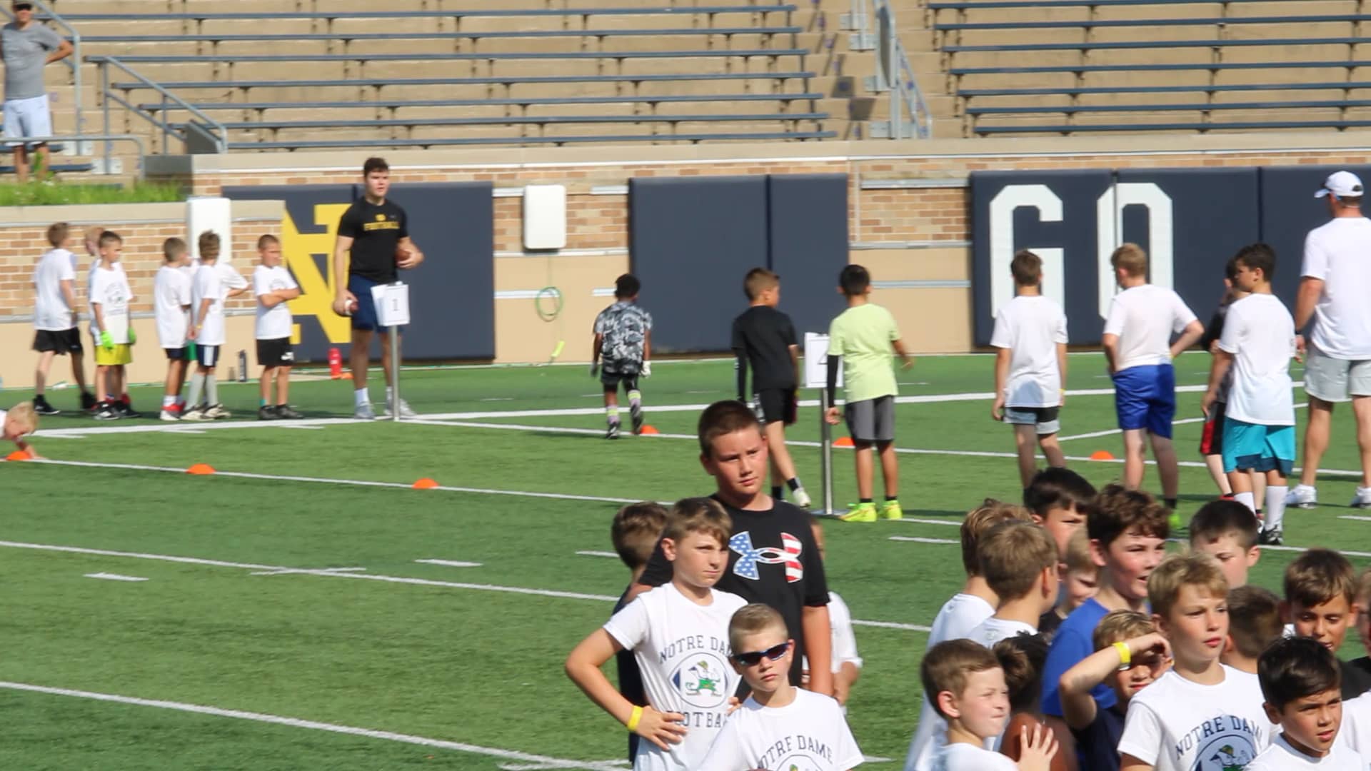 Notre Dame Football Camp Drill Ethan and Gabriel on Vimeo
