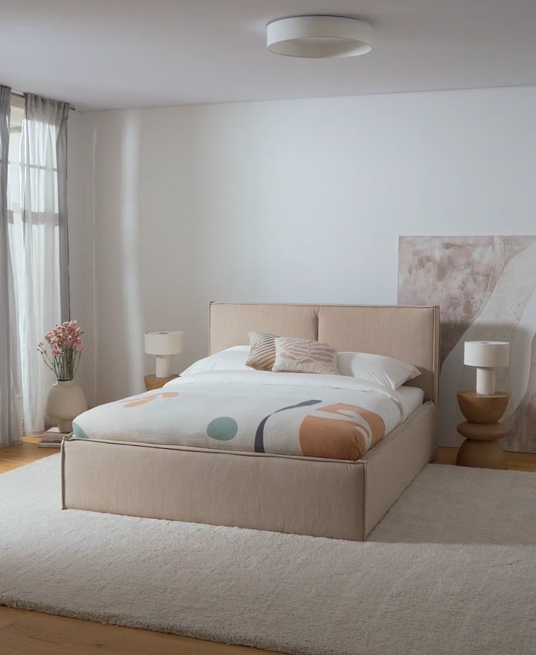 Cama tapizada Dream, con espacio almacenamiento WestwingNow