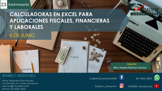 Calculadoras en Excel para aplicaciones Fiscales, Financieras y Laborales