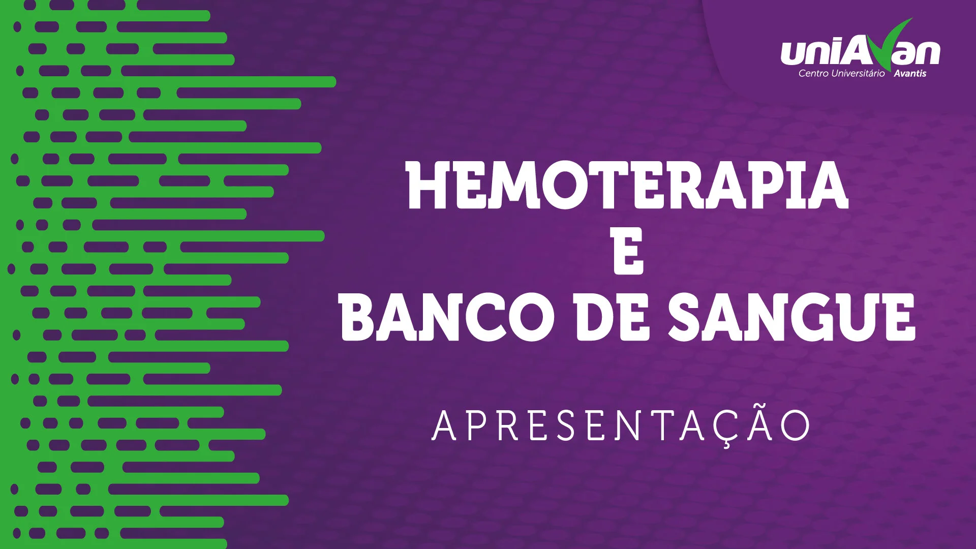 Hemoterapia e banco de sangue -Apresentação do autor on Vimeo