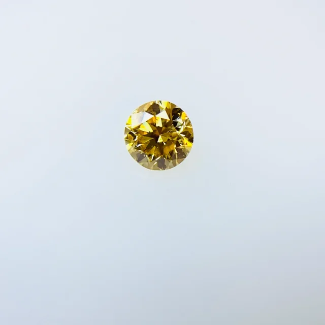 FANCY INTENSE YELLOW 0.102ct＆0.114ct/HS - その他
