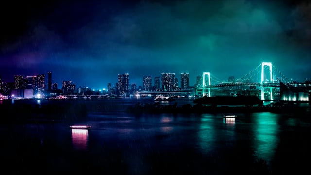 anime, cyberpunk, wallpaper, futuristic city, rain