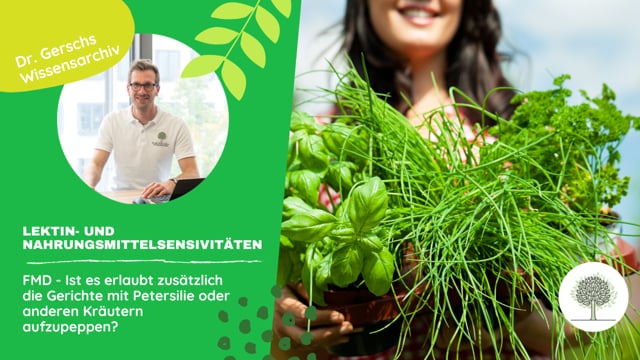 FMD - Ist es erlaubt zusätzlich die Gerichte mit Petersilie oder anderen Kräutern aufzupeppen?