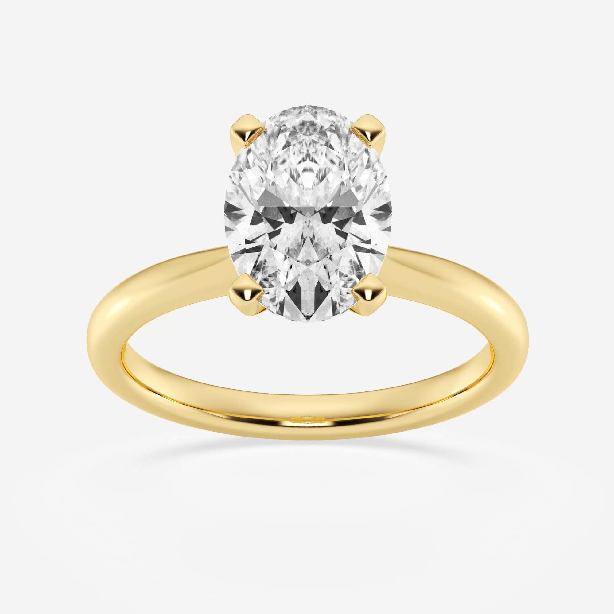 product video for 2 ctw Oval Lab Grown Diamond Petite Solitaire Engagement Ring