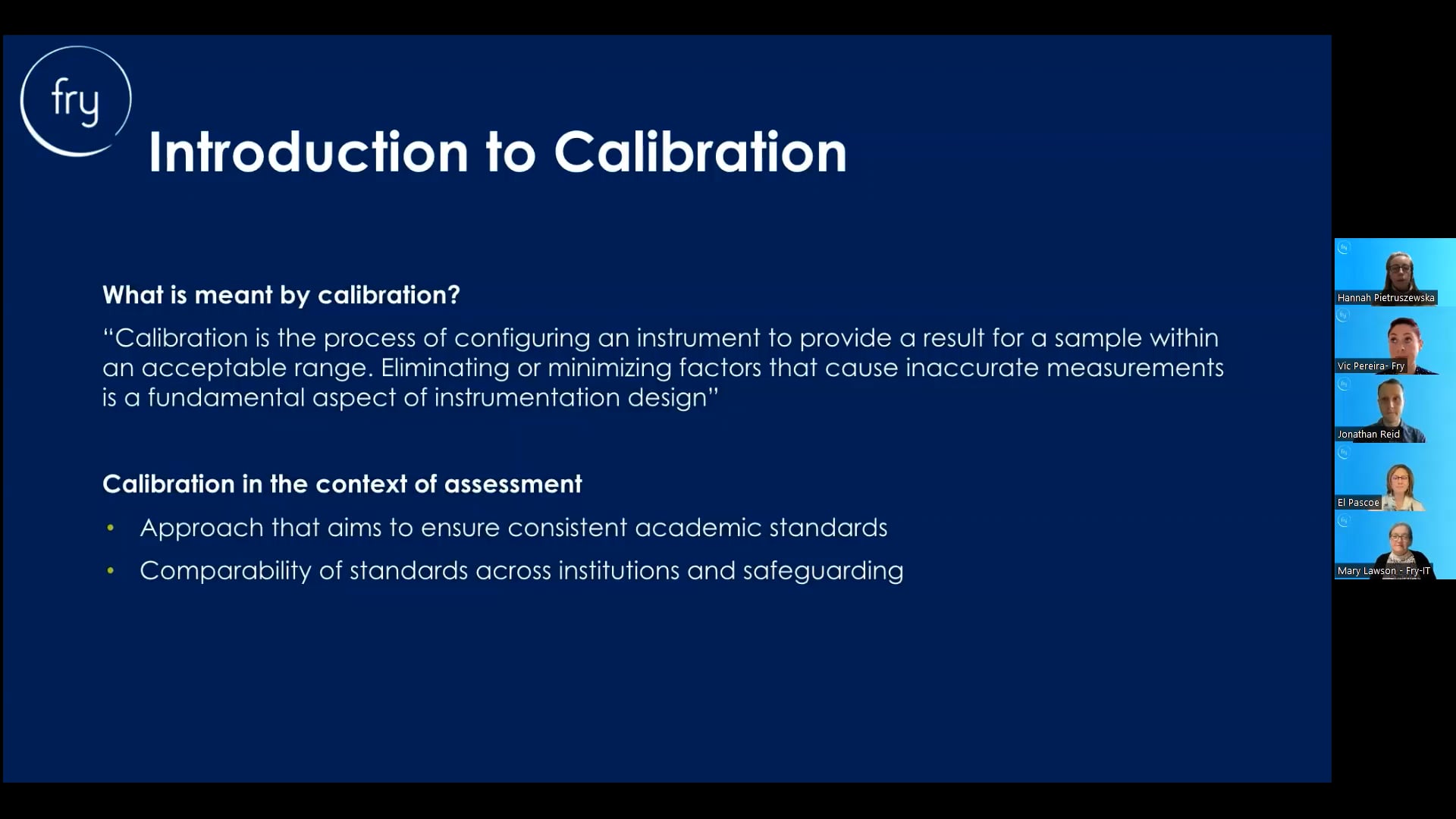 Calibration and marking workflow webinar on Vimeo
