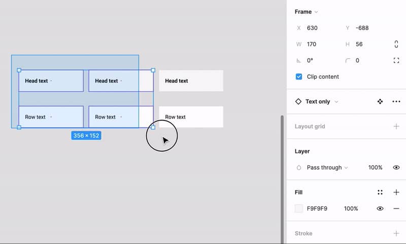 Play: Create the table head and the table row components.