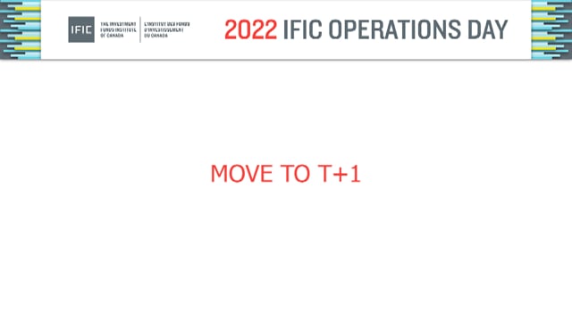 2022 Operations Day - Move to T+1 (June 7, 2022)
