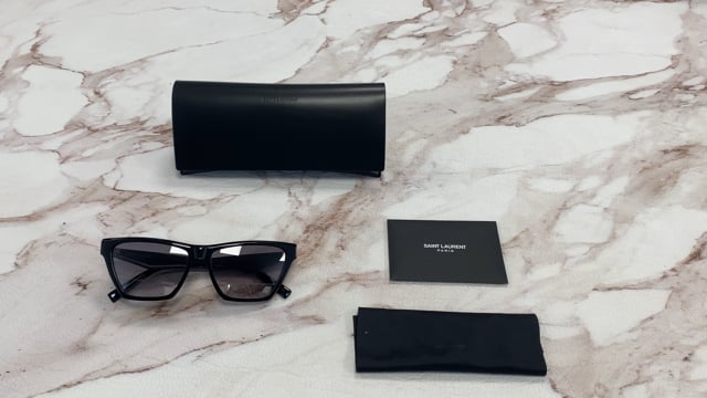 Saint Laurent SLM103 001 Sunglasses Women's Black/Grey