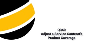 Adjust a Service Contract's Product Coverage