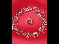 Red String Chinese Zodiac Bracelet with Silver Beads
