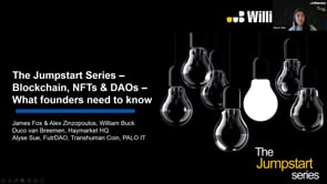 The Jumpstart Series – Blockchain, NFTs & DAOs – What founders need to know