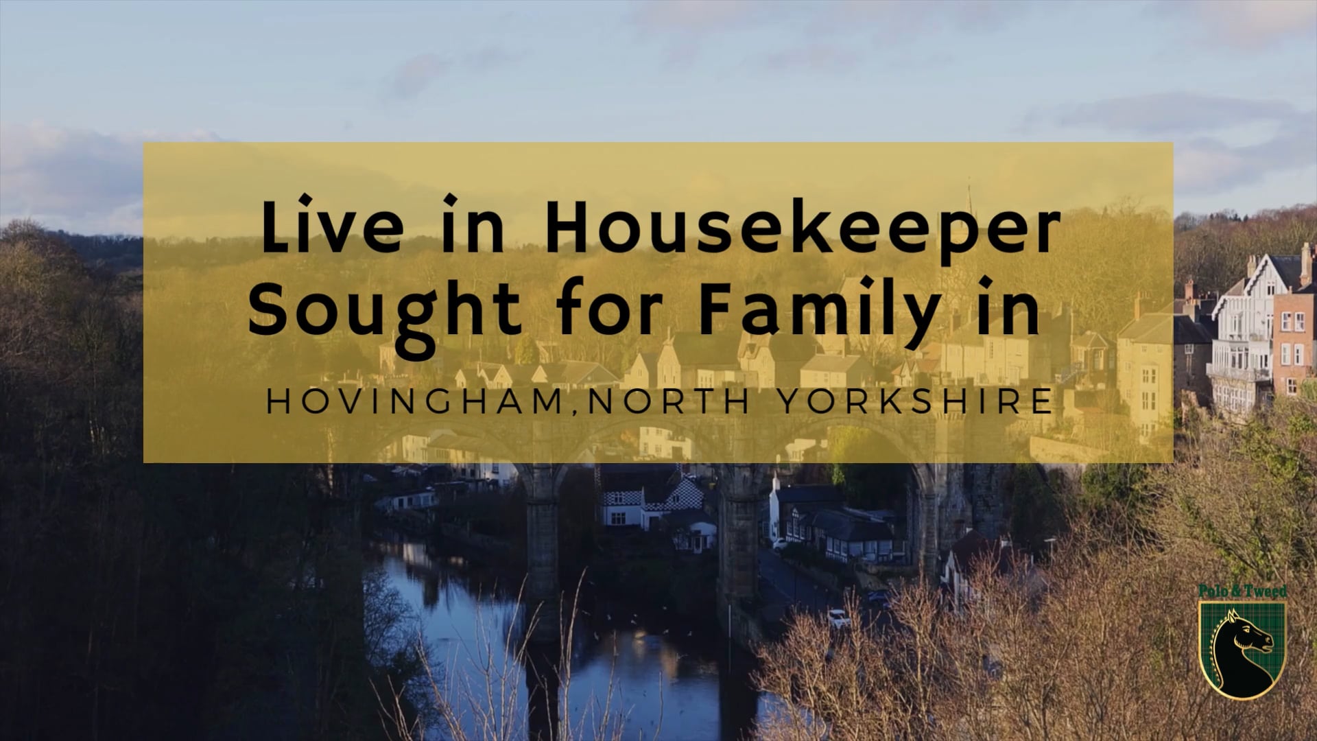 Live in Housekeeper Sought for Family in Hovingham, North Yorkshire on