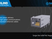 Bel Magnetic Solutions Single Port 60W PoE MagJack ICMs | Heilind Electronics