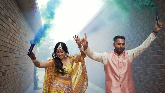Still from Ishita & Jay next day edit by Happy Soul Films, Toronto wedding videographers