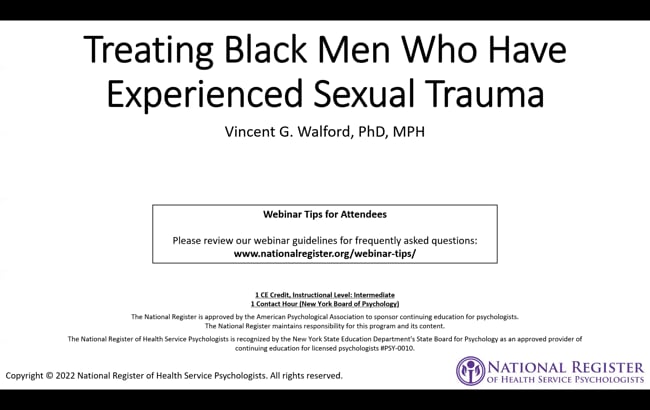 Treating Black Men Who Have Experienced Sexual Trauma (Archived) featured image