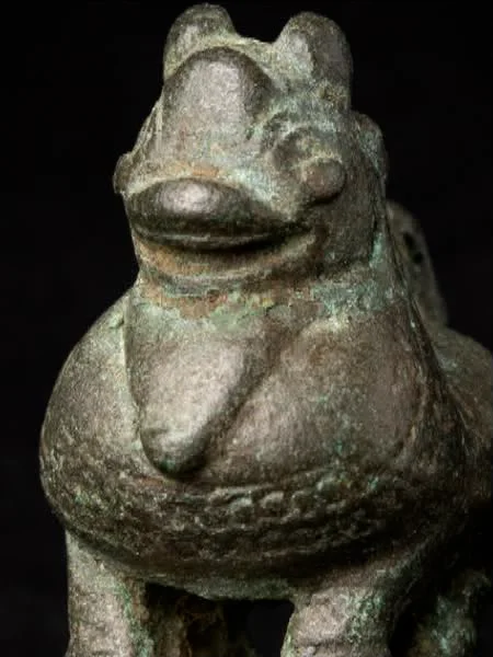 Set of 6 antique bronze Opium Weights from Burma (Myanmar)