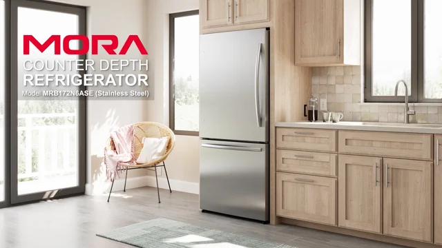 Mora 17.2 cu. ft. Counter Depth Bottom Freezer Refrigerator with LED  Interior Lighting