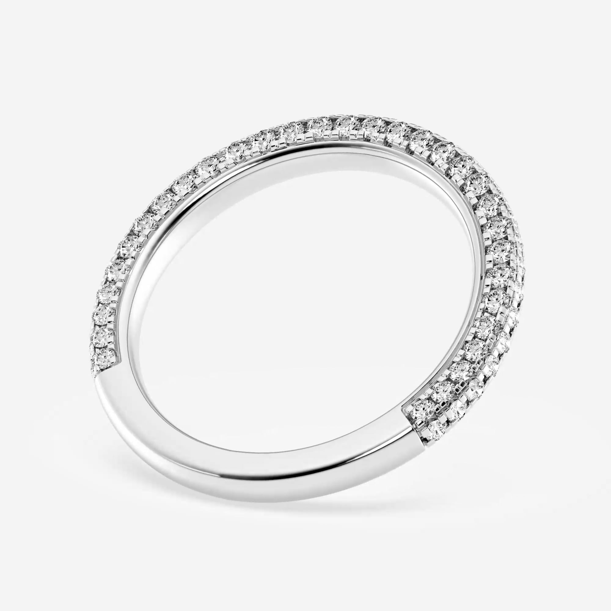 product video for 5/8 ctw Round Lab Grown Diamond Rollover Pave Wedding Band