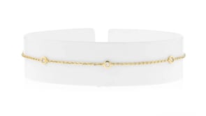 20 ct. t.w. Bezel-Set Diamond Anklet in 14kt Yellow Gold
