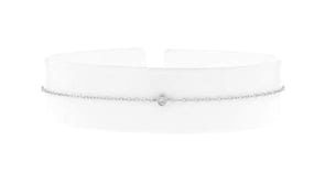 Sterling Silver Anklet with Diamond Accent