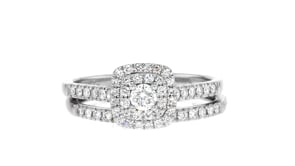 50 ct. t.w. Diamond Bridal Set Engagement and Wedding Rings in 14kt White Gold