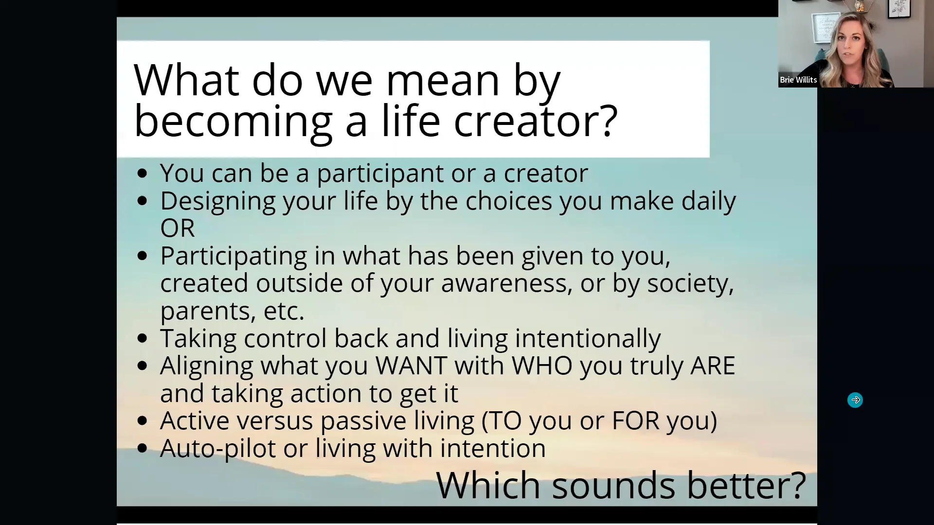 Life Creator Masterclass Day 1: Vision & Clarity on Vimeo