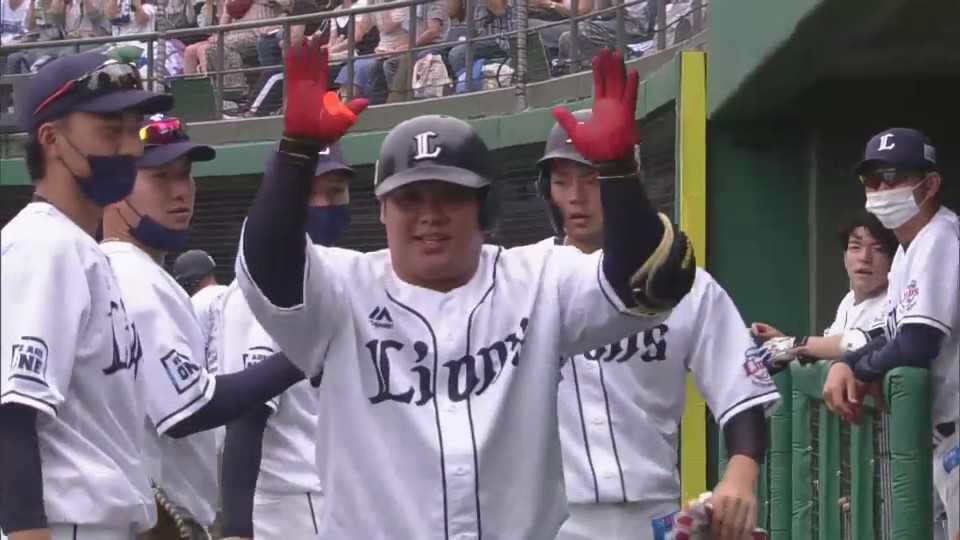 【ファーム】おかわり弾!! ライオンズ・渡部健人 本日2本目の2ランホームランで同点!! 2022年6月18日  埼玉西武ライオンズ 対 横浜DeNAベイスターズ