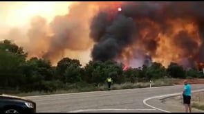 Le spaventose immagini dell'incendio nella Sierra de la Culebra