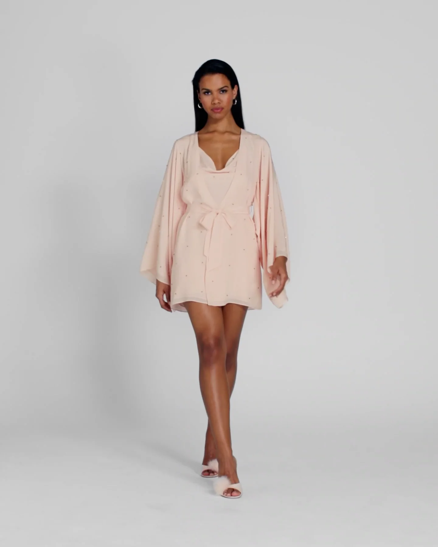 Shimmee Short Kimono in Pink | By Agent Provocateur All Nightwear