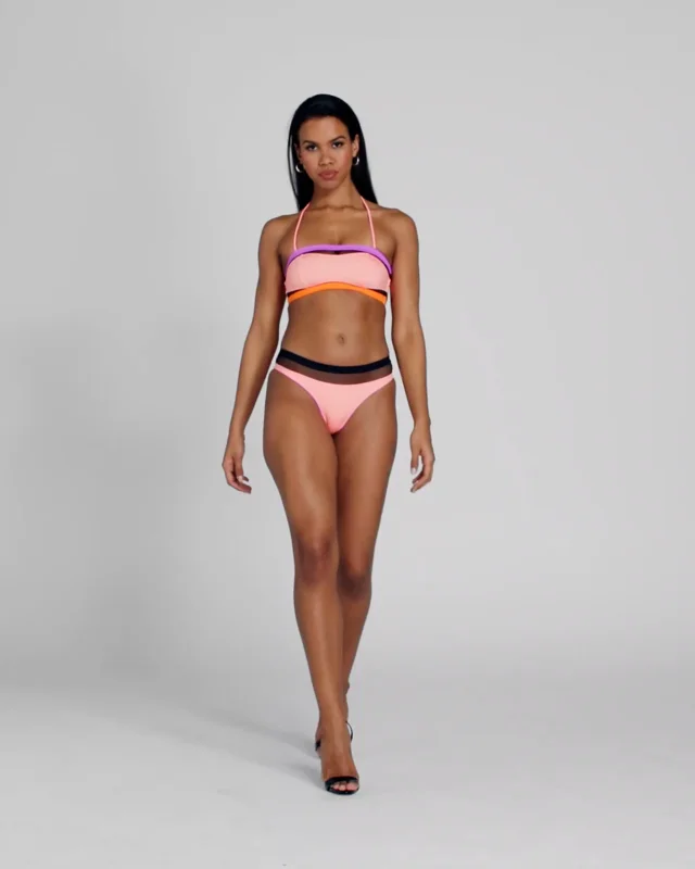 Corona Palm Beach Swimwear Womens Summer Bathing Suit Bandeau String Bikini  Set - Fearless Apparel