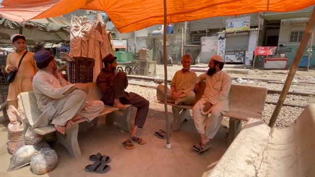 Group of men talking