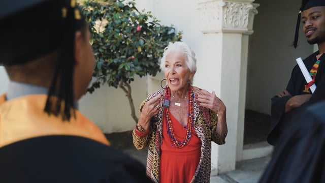 Woman giving a talk