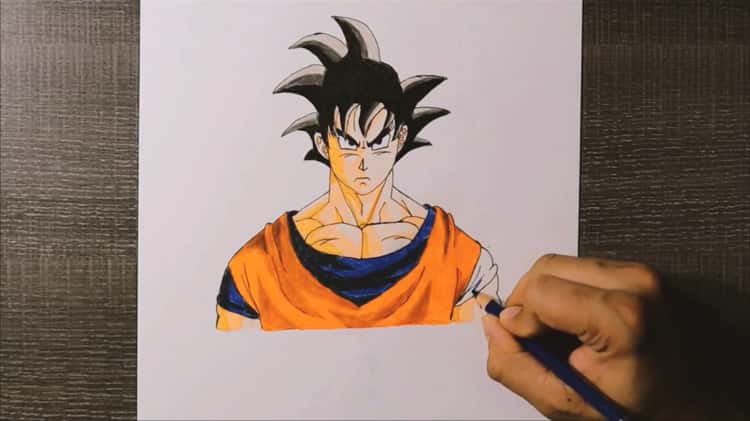 How to draw Goku Ultra Instinct - Dragon Ball Super 