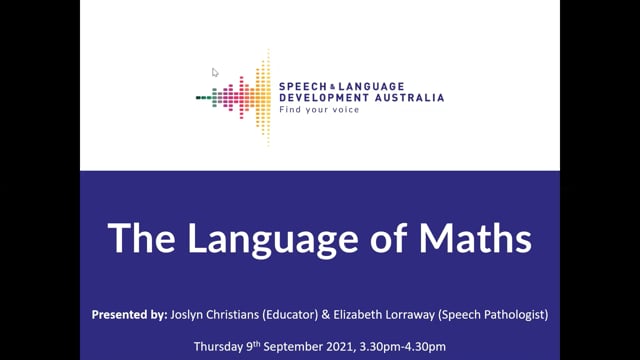 Legacy SALDA Webinar – The Language of Maths
