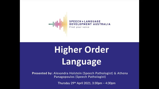 Legacy SALDA Webinar – Higher Order Language